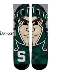 Michigan State Spartans Sparty Mascot Socks