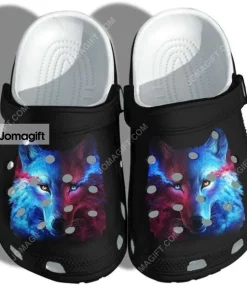 Mystery Wolf Crocs Shoes