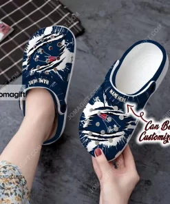 New England Patriots Football Ripped Claw Crocs Clog Shoes 2