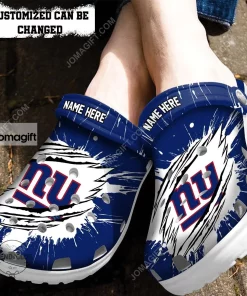 New York Giants Football Ripped Claw Crocs Clog Shoes