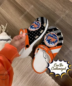 New York Mets American Flag Crocs Clog Shoes 1