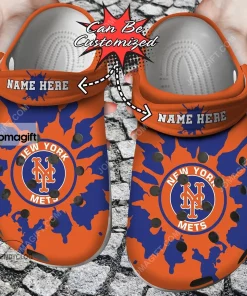 New York Mets Baseball Ripped American Flag Crocs Clog Shoes