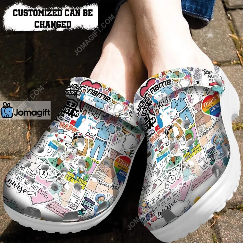 Nurse Angell Pharmacy Hospital Heroes Cute Stickers Crocs Clog Shoes -  Jomagift