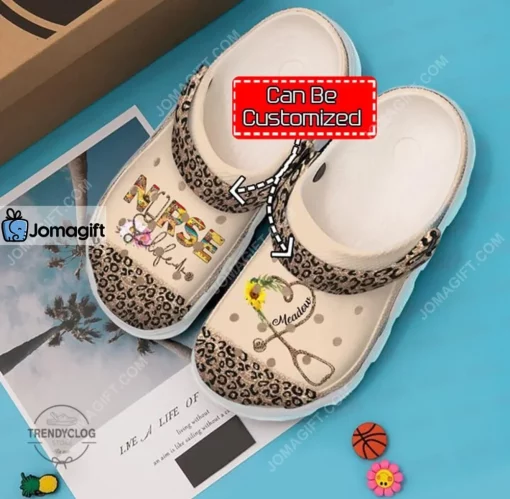 Nurse Life Leopard Crocs Clog Shoes