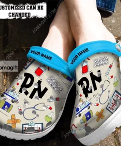 Nurse Rn Pattern Crocs Clog Shoes