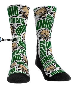 Ohio Bobcats Logo Sketch Crew Socks