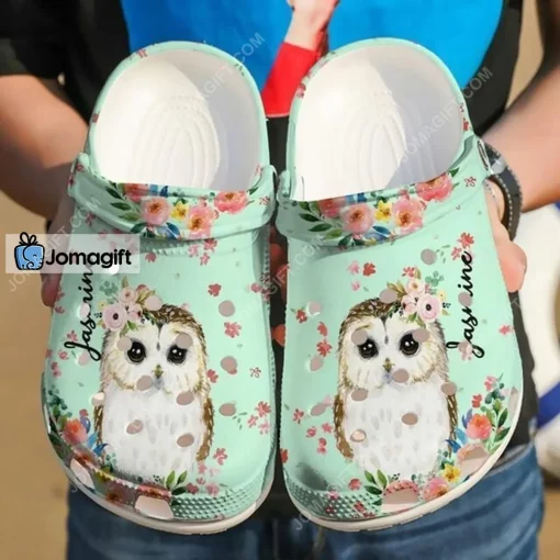 Owl Personalized Lovely Flower Crocs Shoes
