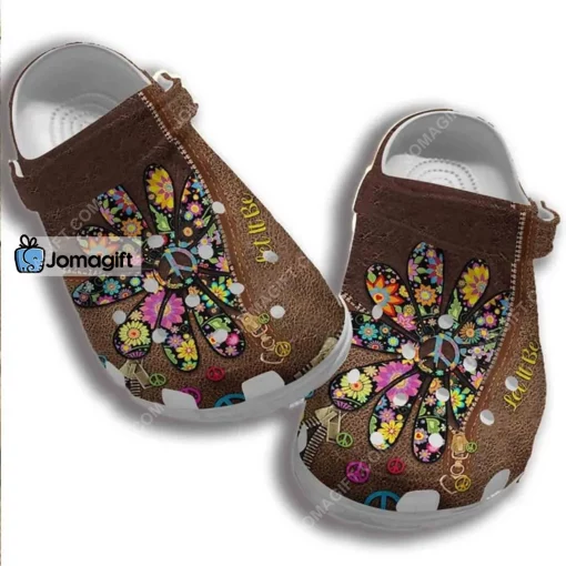 Peace Hippie Sunflower Croc Crocs Shoes