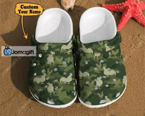Personalized Animals Camo Chicken Funny Lover Farm Animals Crocs Shoes