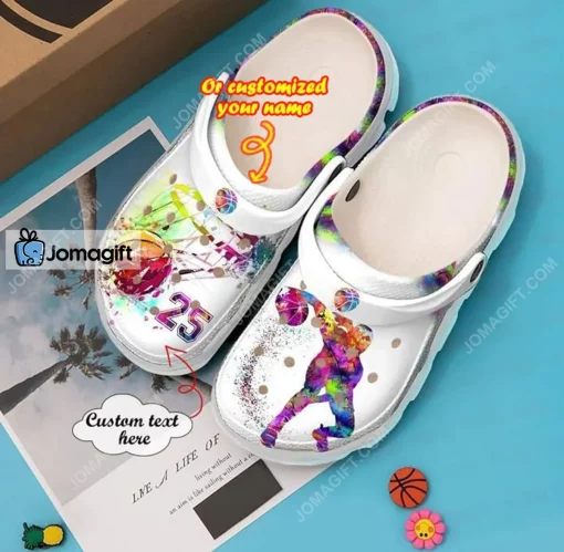 Personalized Basketball Colourful Crocs Shoes