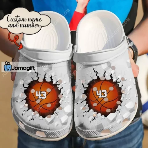 Personalized  Basketball Crack Crocs Shoes