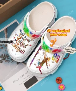 Personalized Basketball Just A Girl Who Loves Crocs Shoes
