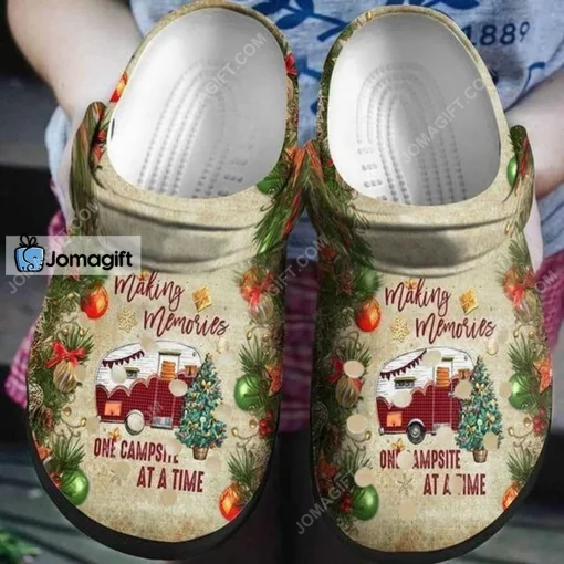 Personalized Christmas Camper Van Camping Crocs Shoes