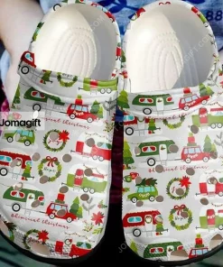 Personalized Christmas Camping Crocs Shoes
