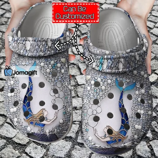 Personalized Diamond Mermaid Crocs Shoes