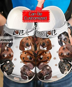 Personalized Dog Dachshund Doxies Love Crocs Shoes