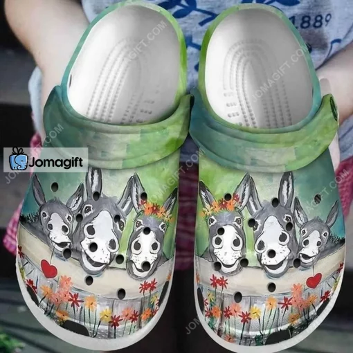Personalized Funny Donkey Flower Crocs Shoes