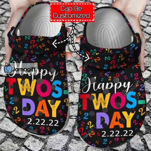 Personalized Happy Twosday 22222 Crocs Shoes