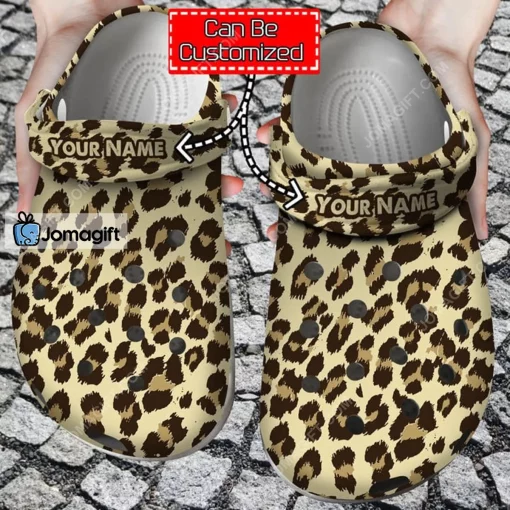 Personalized Leopard Animal Print Fur Pattern Crocs Shoes