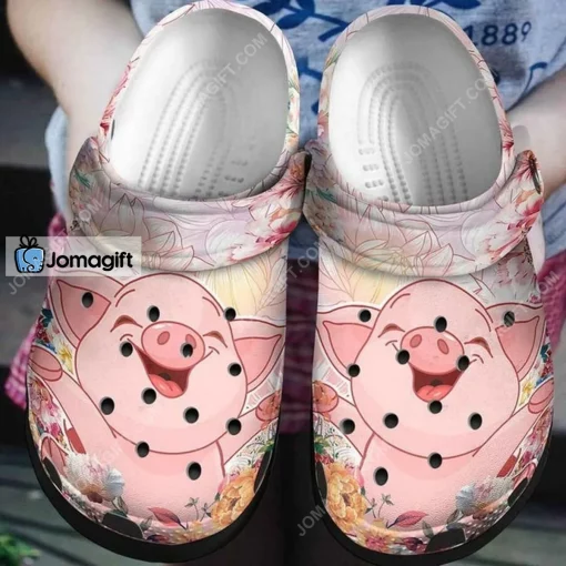 Personalized Lovely Pink Pig Crocs Shoes