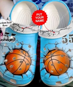Personalized Name Number Basketball Crack Crocs Shoes