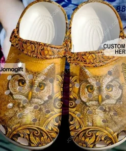 Personalized Owl Carved Crocs Shoes