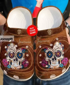 Personalized Skull Heart Crocs Shoes 1