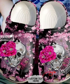 Personalized  Skull Rose Crocs Shoes