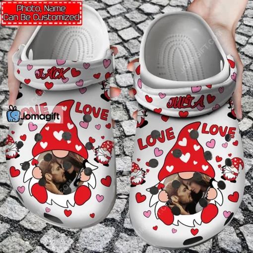 Personalized Valentine Love Gnomes Crocs Shoes