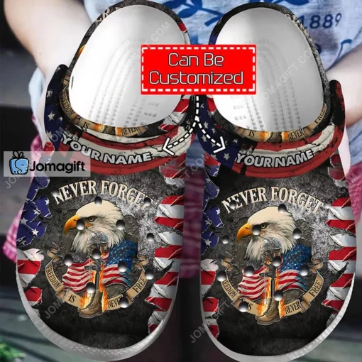 Personalized Veteran Never Forget Freedom Is For Free Flag Veteran Crocband