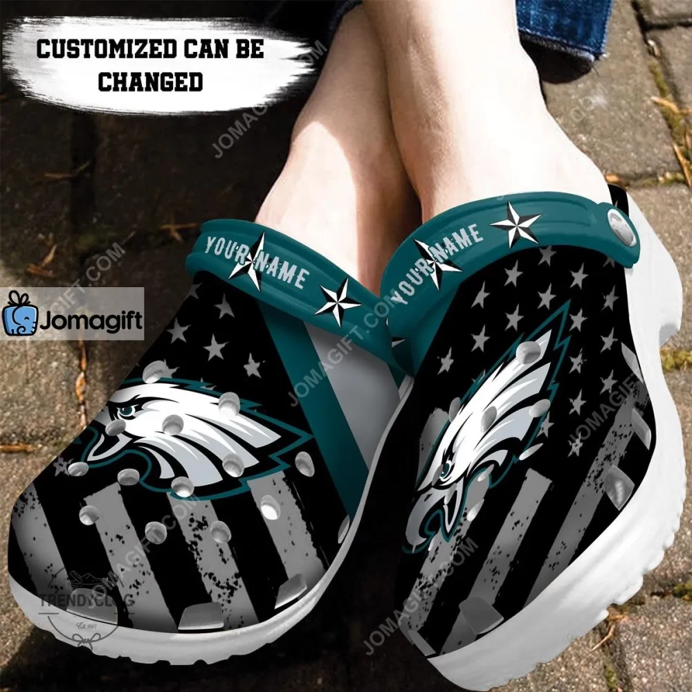 Philadelphia Eagles American Flag Crocs Clog Shoes 1