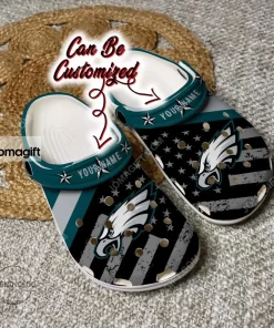 Philadelphia Eagles Mascot Ripped Flag Crocs Clog Shoes
