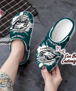 Philadelphia Eagles Football Ripped Claw Crocs Clog Shoes