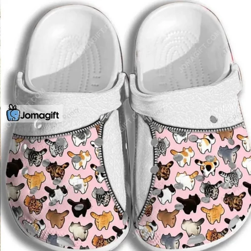 Pink Cats Animal Crocs Shoes