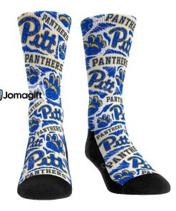 Pittsburgh Panthers Logo Sketch Crew Socks