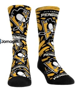Pittsburgh Penguins Logo Paint Socks