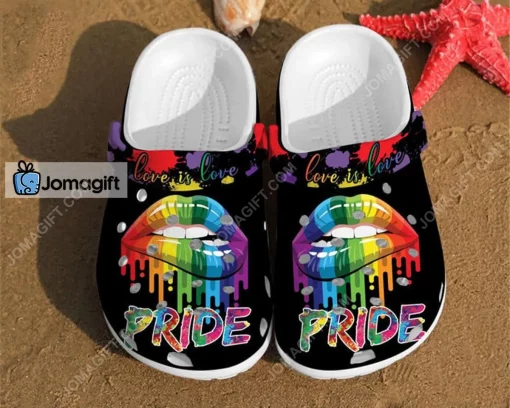 Pride Lips Love Is Lgbt Rainbow Crocs Shoes