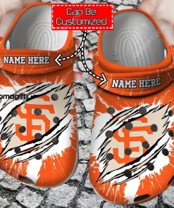 San Francisco Giants Ripped Claw Crocs Clog Shoes 2
