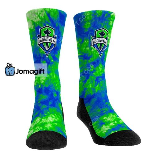 Seattle Sounders Fc Team Color Tie Dye Socks