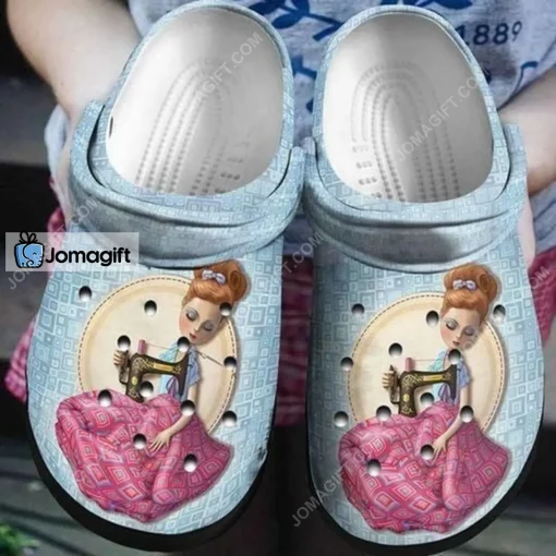 Sewing Lady Crocs Shoes Limited Edition