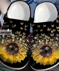 Storm Butterfly With Sunflower Crocs Shoes