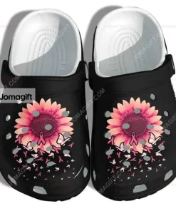 Sunflower Breast Cancer Awareness Merch Crocs Shoes