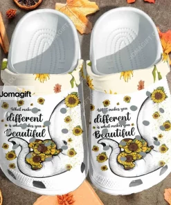 Sunflower Elephant Mother Autism Awareness Crocs Shoes