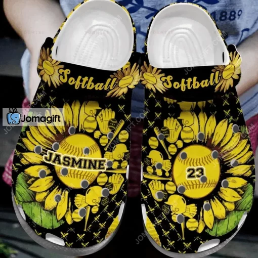 Sunflower Softball  Crocs Shoes