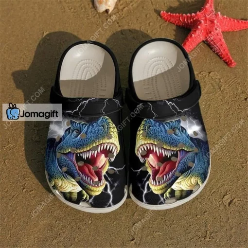 T-Rex Angry Crocs Shoes