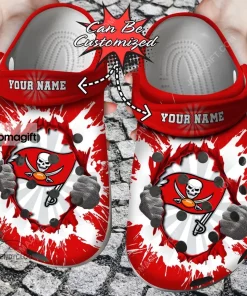Tampa Bay Buccaneers Hands Ripping Light Crocs Clog Shoes 2