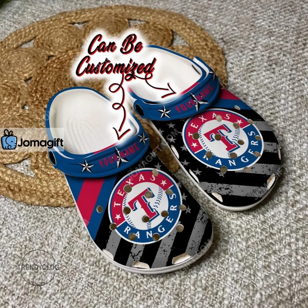 Texas Rangers American Flag Crocs Clog Shoes 2