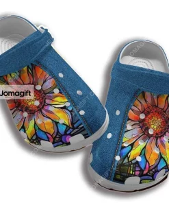 The Colorful Natural Sunflower Hippie Crocs Shoes