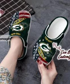 US Flag Green Bay Packers New Crocs Clog Shoes 1