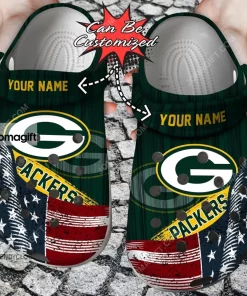 US Flag Green Bay Packers New Crocs Clog Shoes